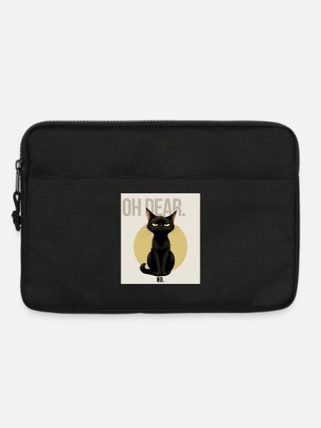 OH DEAR Sarcastic Black Cat Design - Laptoptasche 13" - Schwarz