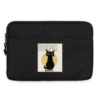 BORING Sarcastic Black Cat Design - Laptoptasche 13" - Schwarz - Vorne