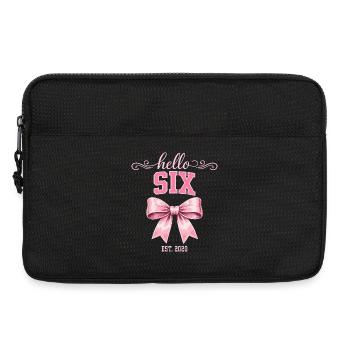 Hello Six 6 Year Old Is 2020 Birthday Knot - Laptop bag 13" - black - Front