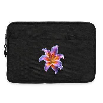 Glowing Lily Abstract Floral Art Motif - Laptop bag 13" - black - Front