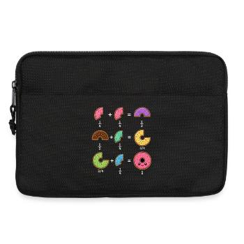 Donut Fractions : apprendre les mathématiques avec humour - Sacoche pour ordinateur portable 13 pouces - noir - Devant