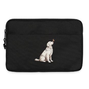 Motif papillon Golden Retriever - Sacoche pour ordinateur portable 13 pouces - noir - Devant