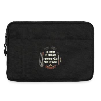 Grillmeister 18. Geburtstag - Geschenk für Männer - Laptoptasche 13" - Schwarz - Vorne
