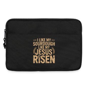 Sourdough Jesus Risen Tee - Laptop bag 13" - black - Front