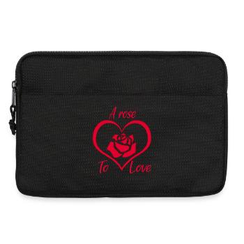 A rose to love - Laptop bag 13" - black - Front