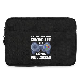Reichet Mir Den Controller König Will Zocken - Laptoptasche 13" - Schwarz - Vorne