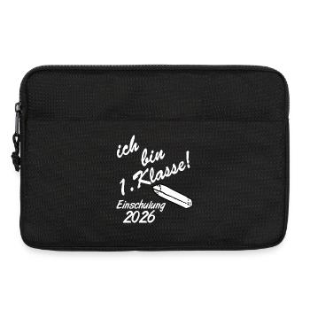 Ich bin 1.Klasse Einschulung 2026 - Laptoptasche 13" - Schwarz - Vorne