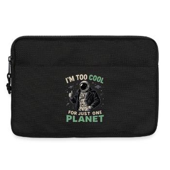 Je suis trop cool pour une seule planète - Sacoche pour ordinateur portable 13 pouces - noir - Devant