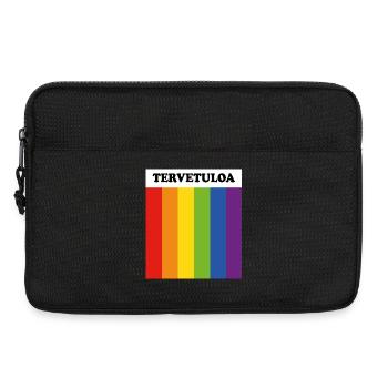 LGBT welcome Tervetuloa Finnish Finland Gay Pride - Laptop bag 13" - black - Front
