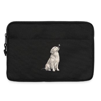Golden Retriever Geschenk für Hundebesitzer - Laptoptasche 13" - Schwarz - Vorne