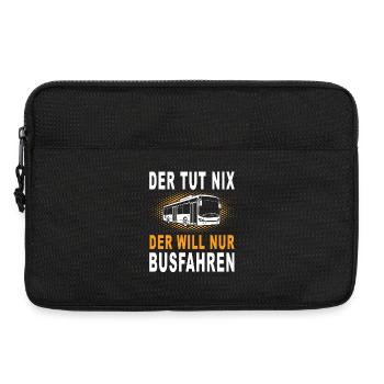 Der tut nix Der will nur Busfahren - Laptoptasche 13" - Schwarz - Vorne