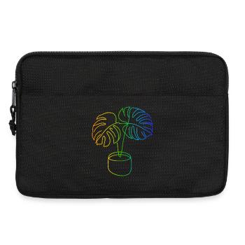 Monstera Regenbogen - Laptoptasche 13" - Schwarz - Vorne