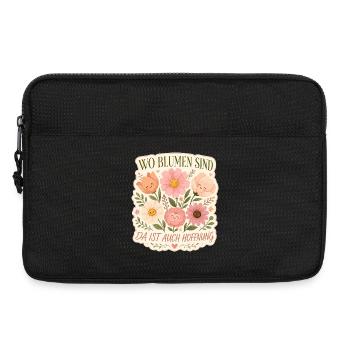 Wo Blumen sind, da ist auch Hoffnung - Laptoptasche 13" - Schwarz - Vorne