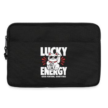 Énergie Chanceuse Chat Cool - Sacoche pour ordinateur portable 13 pouces - noir - Devant