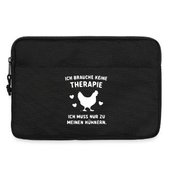 Hühnerthema: Therapie-frei - Laptoptasche 13" - Schwarz - Vorne