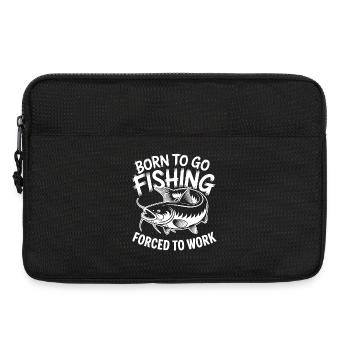 Born to Go Fishing - Laptop bag 13" - black - Front