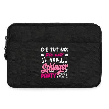 Die Tut Nix Die Will Nur Schlager Party Spruch - Laptoptasche 13" - Schwarz - Vorne