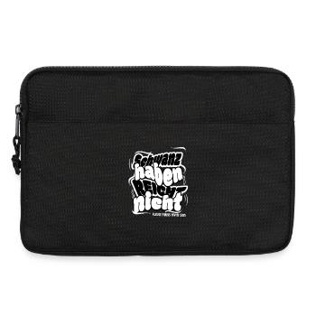 Nacht Bubble Schrift Fuchs Muss Sein - Laptoptasche 13" - Schwarz - Vorne