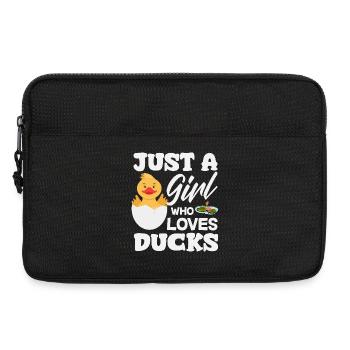 Motifs drôles de canards Citons amoureux de canards - Sacoche pour ordinateur portable 13 pouces - noir - Devant