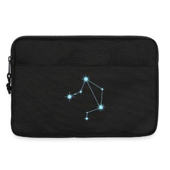 Constellation de l’étoile de la Balance Signe du zodiaque Bleu pastel - Sacoche pour ordinateur portable 13 pouces - noir - Devant