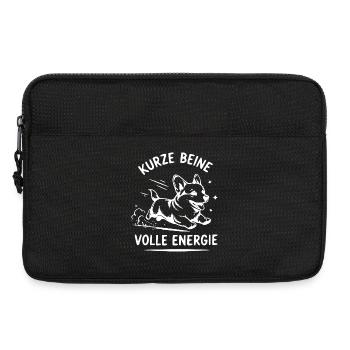 Kurze Beine, volle Energie - Laptoptasche 13" - Schwarz - Vorne