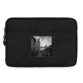 Wolf Lost Place Black & White Art Animal Crime - Laptop bag 13" - black - Front