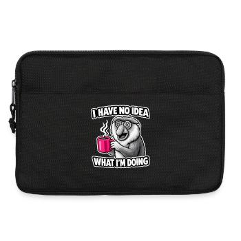 I Have No Idea What Im Doing Affe Spruch - Laptoptasche 13" - Schwarz - Vorne
