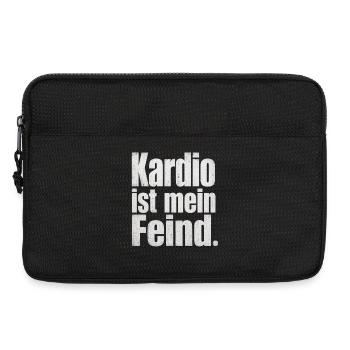 Kardio ist mein Feind Fitness Spruch Gym - Laptoptasche 13" - Schwarz - Vorne