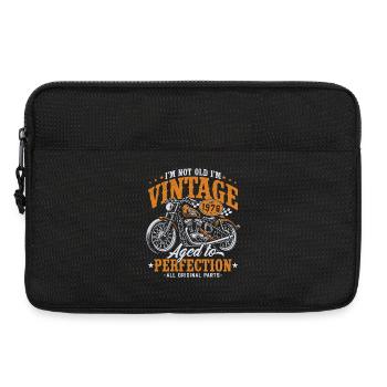 Cadeau d’anniversaire de moto vintage vintage 1976 - Sacoche pour ordinateur portable 13 pouces - noir - Devant
