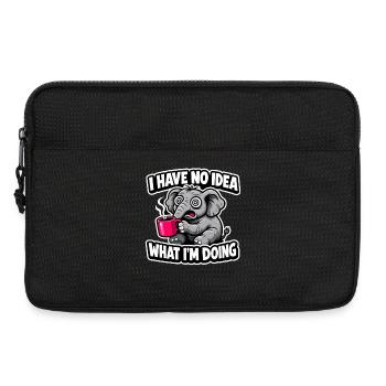 I Have No Idea Elefant Geschenk für Kaffeefans - Laptoptasche 13" - Schwarz - Vorne