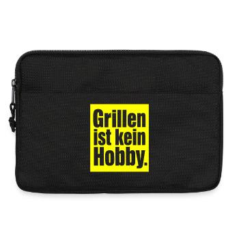 Grill Spruch Geschenk für Männer und Papa Grillfan - Laptoptasche 13" - Schwarz - Vorne
