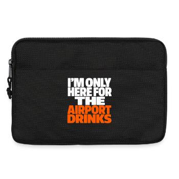 Je suis là seulement pour les vacances des boissons à l’aéroport en disant - Sacoche pour ordinateur portable 13 pouces - noir - Devant