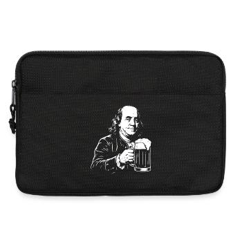 Benjamin Franklin buvant de la bière. - Sacoche pour ordinateur portable 13 pouces - noir - Devant