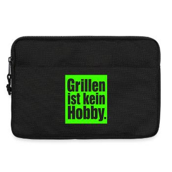 BBQ Spruch Geschenk für Männer & Papa Grillfans - Laptoptasche 13" - Schwarz - Vorne