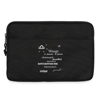 Waage_Sternzeichen - Laptoptasche 13" - Schwarz - Vorne
