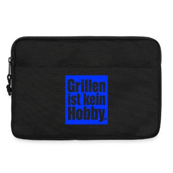 Grillmeister Spruch Geschenk für Männer & Väter - Laptoptasche 13" - Schwarz - Vorne
