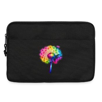 Regenbogen-Pusteblume - Laptoptasche 13" - Schwarz - Vorne