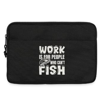 Angelhumor – Geschenk eines Fischerkollegen - Laptoptasche 13" - Schwarz - Vorne