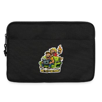 No TV – No Panic - Laptoptasche 13" - Schwarz - Vorne