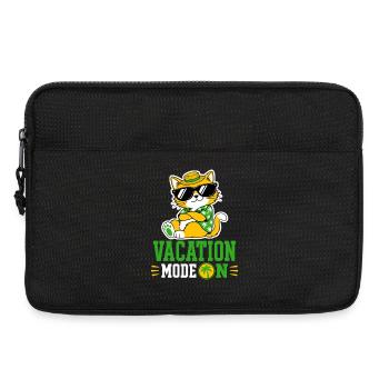 Mode vacances sur le motif des lunettes de soleil pour chat - Sacoche pour ordinateur portable 13 pouces - noir - Devant