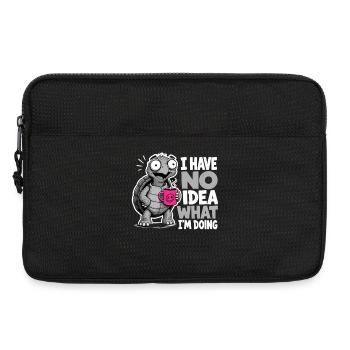 Schildkröte Kaffee Spruch No Idea What Im Doing - Laptoptasche 13" - Schwarz - Vorne
