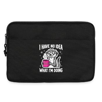 I Have No Idea What I'm Doing Erdmännchen Kaffee - Laptoptasche 13" - Schwarz - Vorne