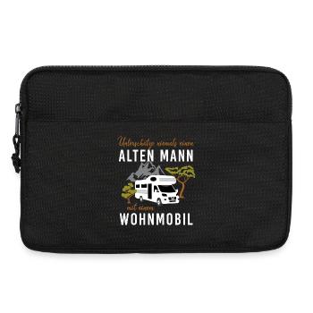 Unterschätze niemals alten Mann mit Wohnmobil - Laptoptasche 13" - Schwarz - Vorne
