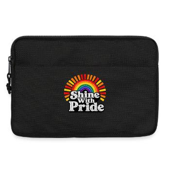 Shine With Pride LGBTQ Statement Retro Motiv - Laptoptasche 13" - Schwarz - Vorne