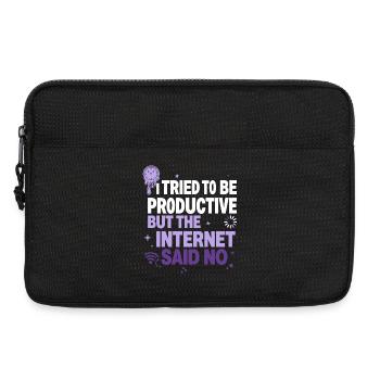 I Tried to Be Productive - Laptoptasche 13" - Schwarz - Vorne