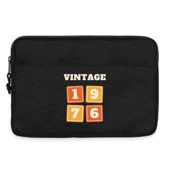 Vintage 1976 Retro Jahrgang 50. Geburtstag Geschen - Laptoptasche 13" - Schwarz - Vorne