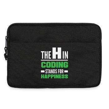 Coding Happiness Programmierer - Laptoptasche 13" - Schwarz - Vorne