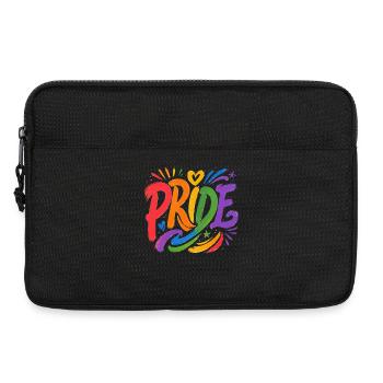 Regenbogen Motiv für Pride Community Allies CSD - Laptoptasche 13" - Schwarz - Vorne