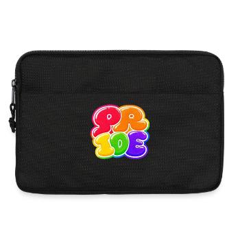 Pride Bubble Regenbogen CSD Shirt Sticker  - Laptoptasche 13" - Schwarz - Vorne