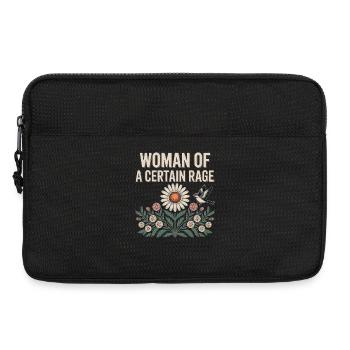 Woman Of A Certain Rage Blumen Vogel Shirt Sticker - Laptoptasche 13" - Schwarz - Vorne